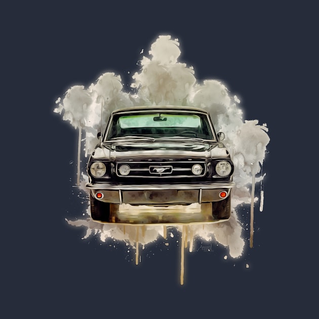 Ford Mustang splash art by AaaahEeeekStudio