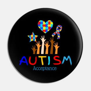 Autism Acceptance for Autism warrior Pin