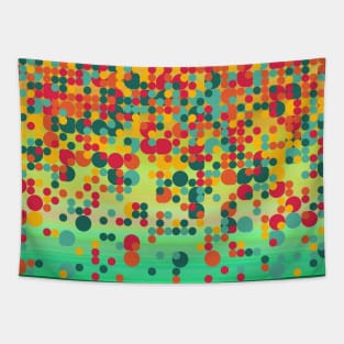 Colorful scattered circles Tapestry