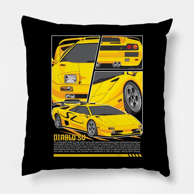 Diablo SV Yellow Pillow by zevalia