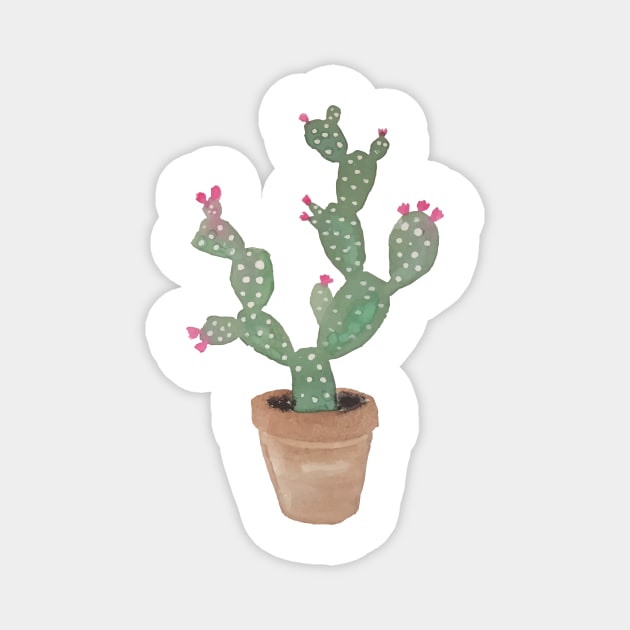 Prickly Pear Cactus Magnet by thecolorgypsy