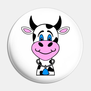 CUTE Blue Eyed Cow Lover Pin