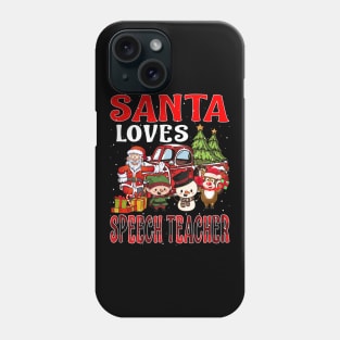 Santa Loves Speech Teacher Phone Case