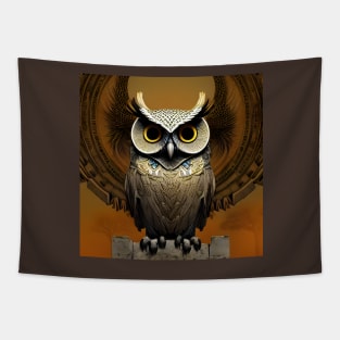 Owl guardian of the temple of Athena Tapestry