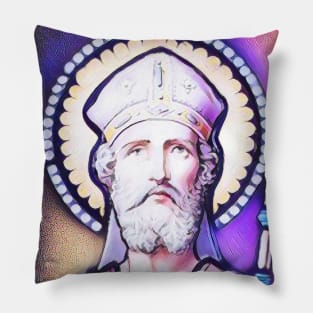 Anselm of Canterbury Pink Portrait | Anselm of Canterbury Artwork 7 Pillow