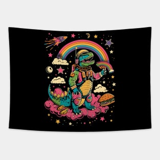 Cat Dinosaur Sidekick Tapestry