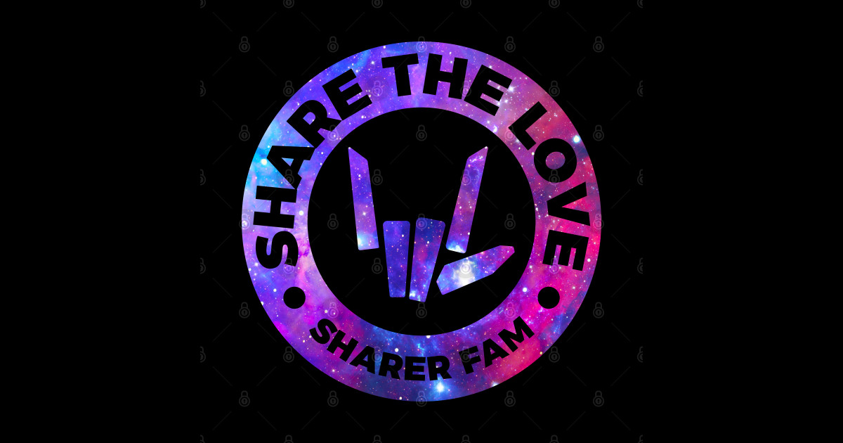 Share The Love galaxy Share The Love Sticker TeePublic