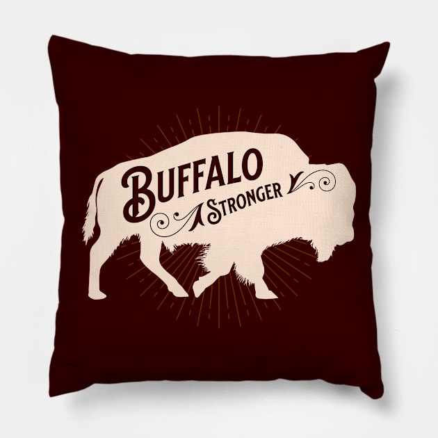 Together Buffalo Stronger Pillow by Eldorado Store