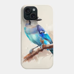 Jay on a Branch Phone Case