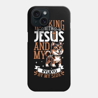 Jesus and dog - Ryukyu dog Phone Case