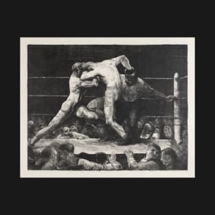 Black and white illustration of boxing. T-Shirt