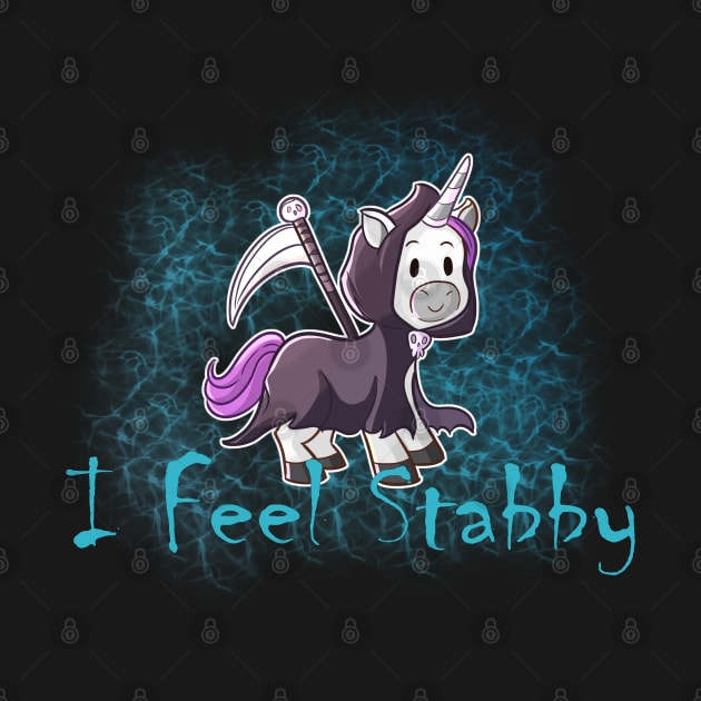 Grim Reaper Unicorn "I Feel Stabby" by Wanderer Bat