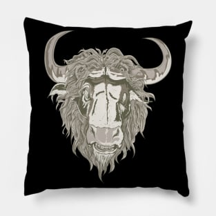 Bull Illustration Pillow