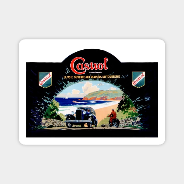 Vintage Advertising Poster France Castrol Magnet by vintagetreasure