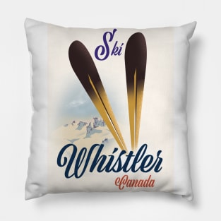 Whistler Canada Ski poster Pillow