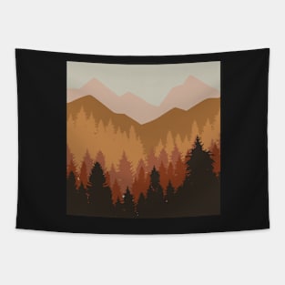 Earth Tone Forest Tapestry