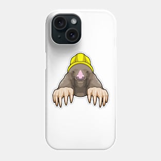 Mole as Miner with Helmet Phone Case