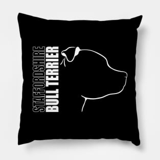 Staffordshire Bull Terrier profile dog lover Pillow