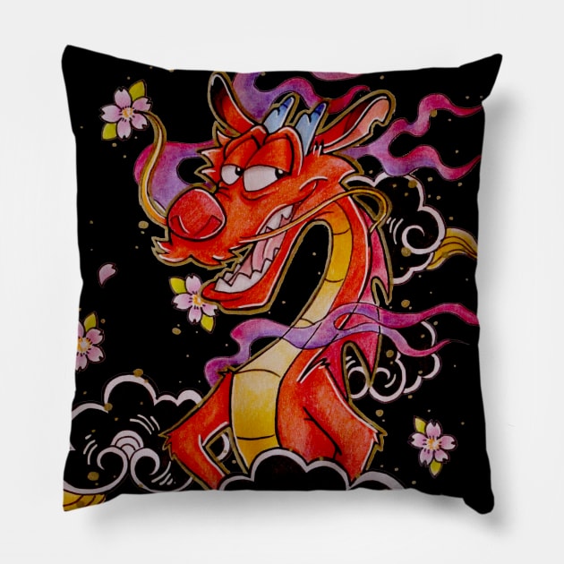 mushu Pillow by ekkimu