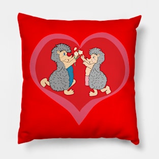 Hedgehogs in love Pillow