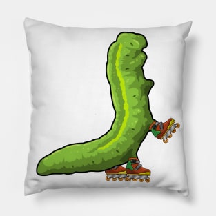 Caterpillar as Inline skater with Inline skates Pillow