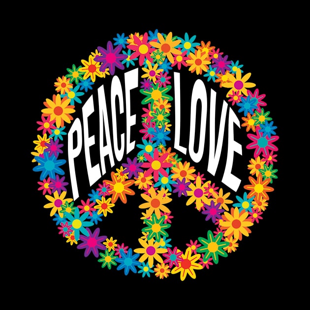 Flower Hippie Peace Sign by shirtsyoulike