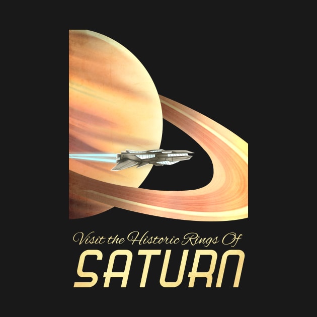 Visit Saturn Space Travel by lynxartcollection