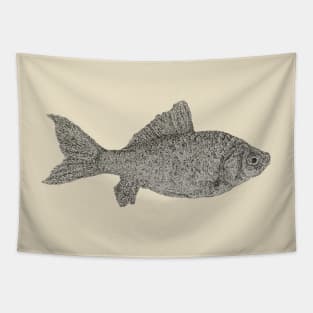 Dotwork Goldfish Art Print Tapestry