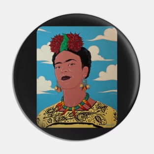 Frida Kahlo Acrylic Painting Pin