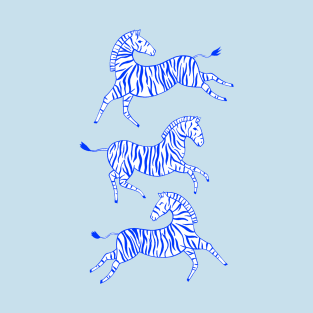 Zebras - Cobalt Blue T-Shirt