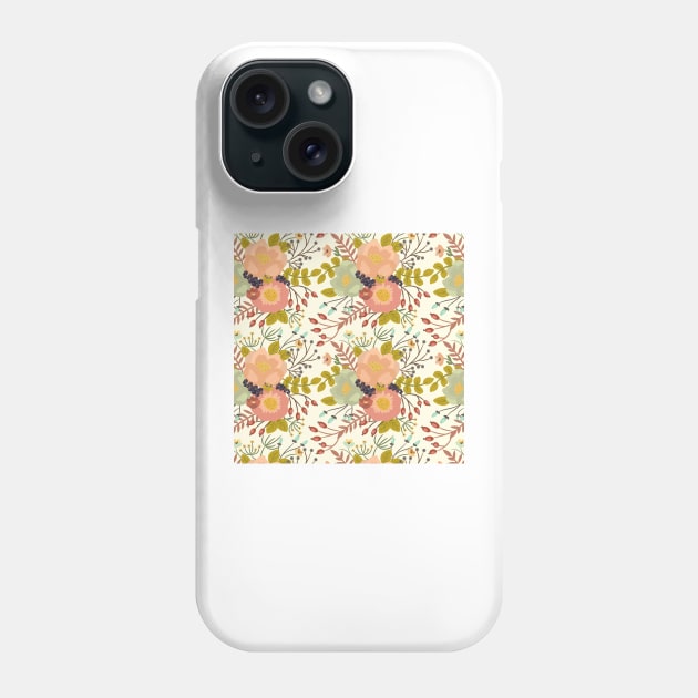 Elegant seamless pattern with flowers Phone Case by AnaMOMarques