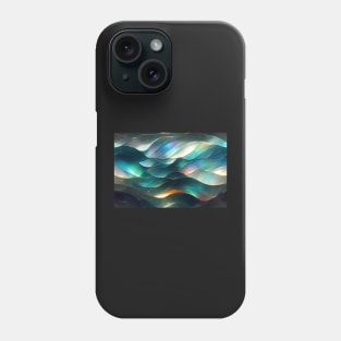 Iridescent Abstract Glass Waves Phone Case