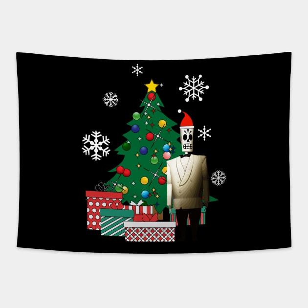 Manny Calavera Around The Christmas Tree Tapestry by Nova5