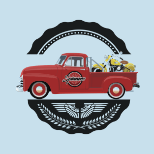 1953 Chevy Pickup Truck with 1953 Indian Chief Roadmaster T-Shirt