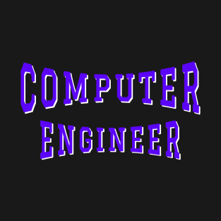 Computer Engineer in Purple Color Text T-Shirt