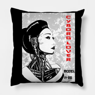 cyberpunk geisha Pillow