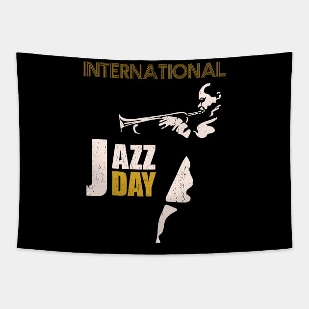 Happy Jazz Day 2019 Jazz T-Shirt Tapestry by RoyalTShirts