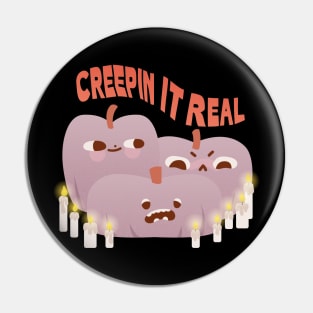 Halloween tshirt - Creepin' it real - cute pumpkins Pin