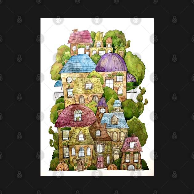 Whimsical Houses by amyliafaizalart