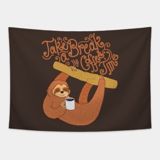 Sloth need coffee too Tapestry