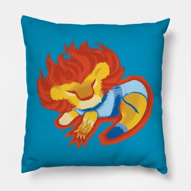 The Thunder King Pillow by DCLawrenceUK