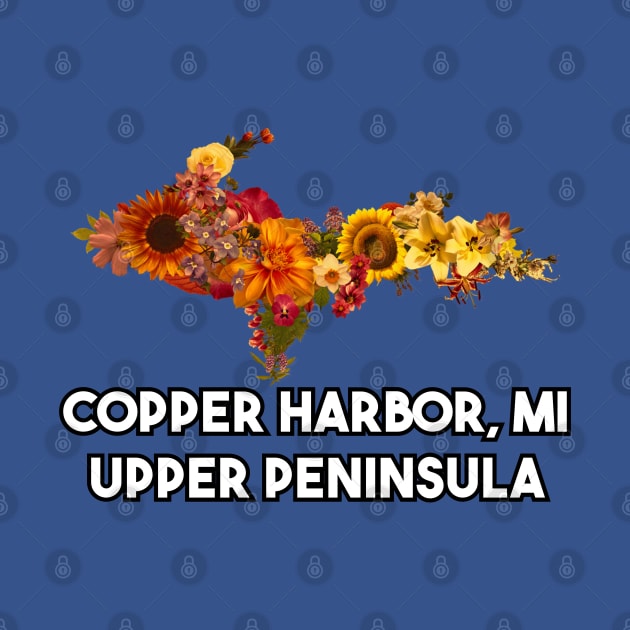 Floral Copper Harbor UP Logo by The Yooper Life