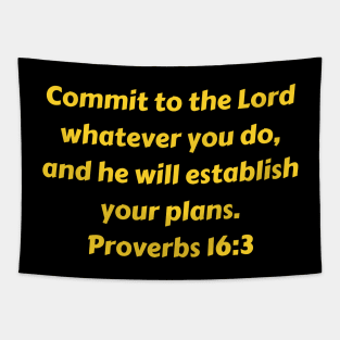 Bible Verse Proverbs 16:3 Tapestry