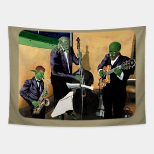 Jazz Band Musician Fantasy Artwork Tapestry