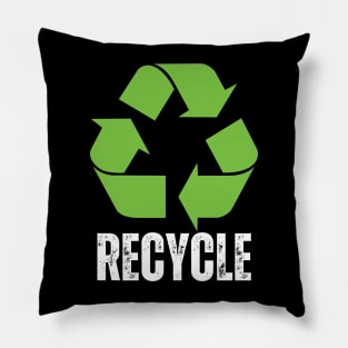 Recycle - Recycling - Recycle Symbol - Reduce Reuse Recycle Earth day Pillow