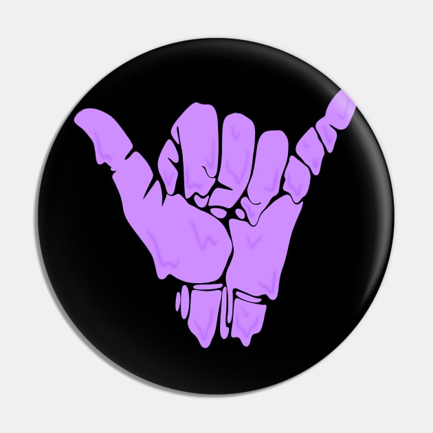 melting/dripping shaka hand sign in purple Pin by acatalepsys 