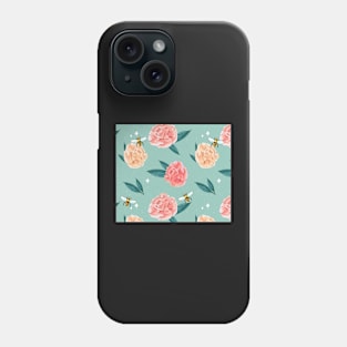 Summer Blooms Bees and Carnations Phone Case