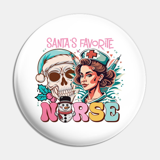 Santa's Favorite Nurse Pin by MZeeDesigns