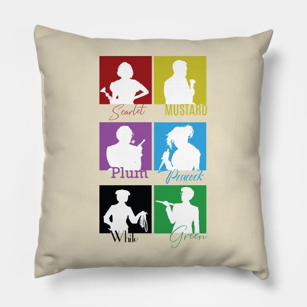 The Lineup v2 | Clue (1987) Pillow by IdeaBagR3wind