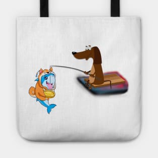 fishing dog crypto Tote